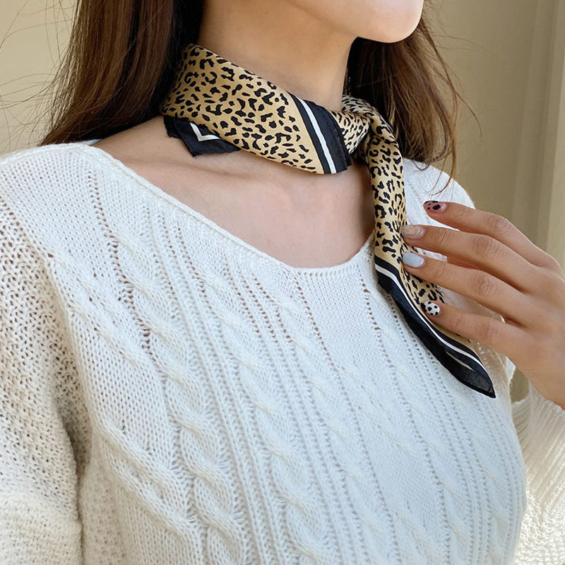 Kunstsilke Tørklæde med Leopardprint