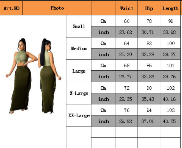 High Quality Brushed Fabric Solid Color Tassel Skirt On Both Sides