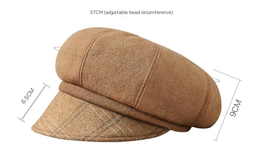 Women's Autumn And Winter Wool Blended Hat