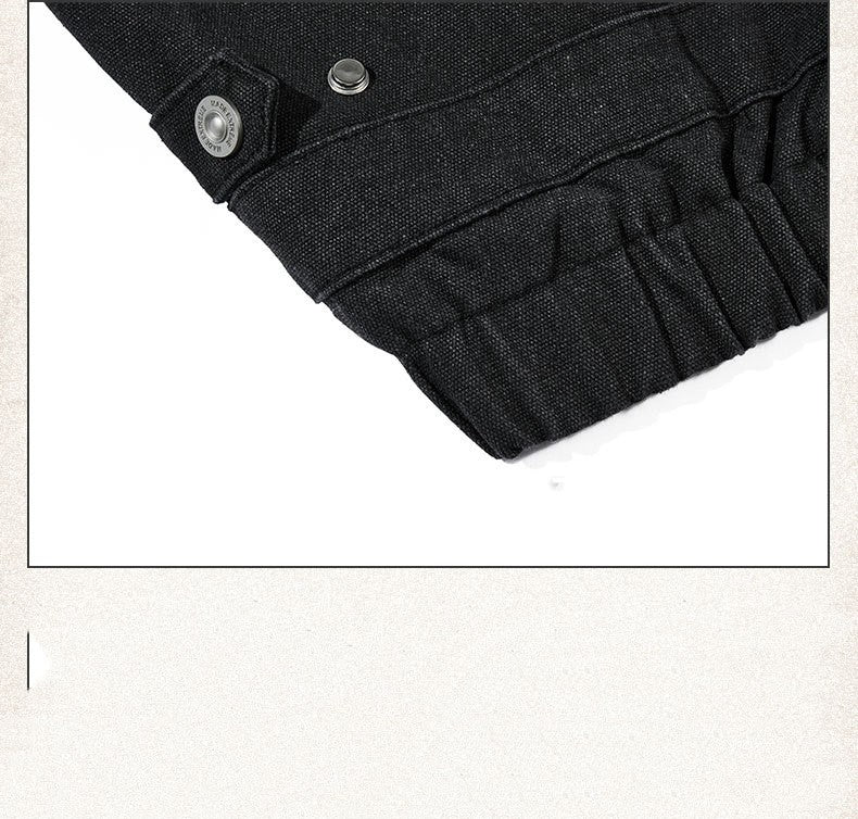 Denim Lapel Thickening Jacket Men