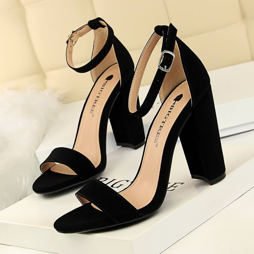 Thick with a word with sandals