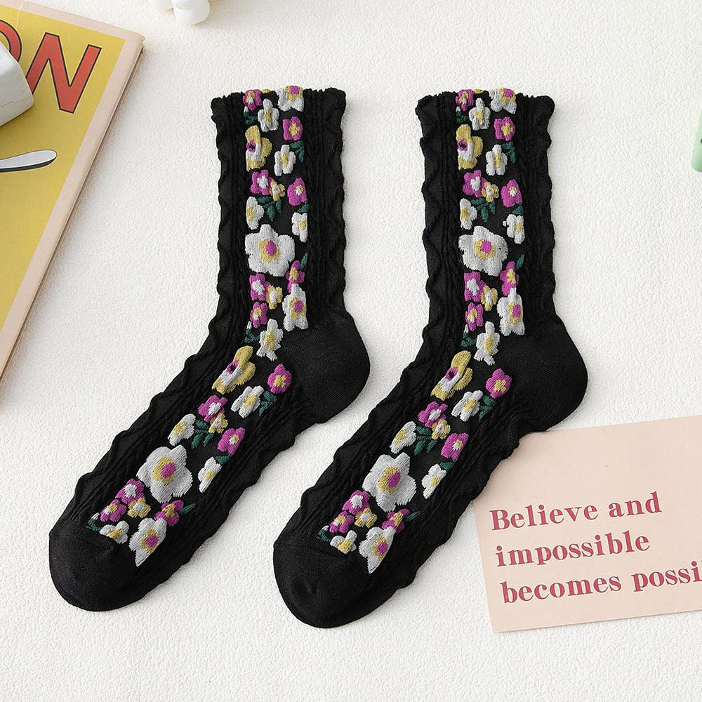 Autumn and winter new mid-tube socks