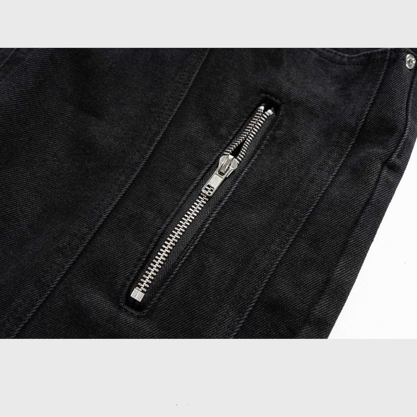 Women's Slim Fit Trousers Stitching Zipper Jeans
