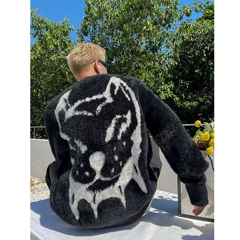 Brocade Sweater Men's Loose Couple Sweater