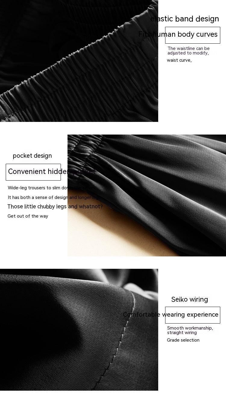 High Waist Ice Silk Acetate Shorts Women's Summer Thin Satin