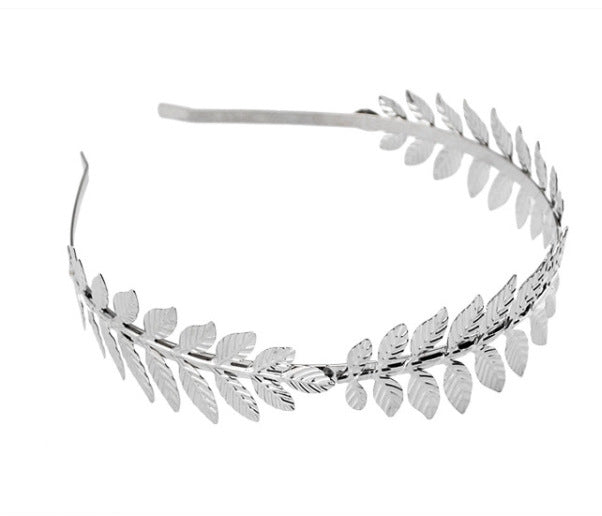 European and American metal leaf headband hair band