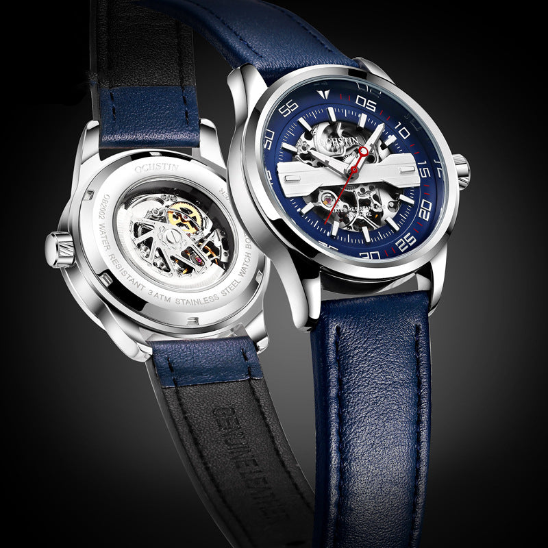 Hollow waterproof business automatic mechanical watch