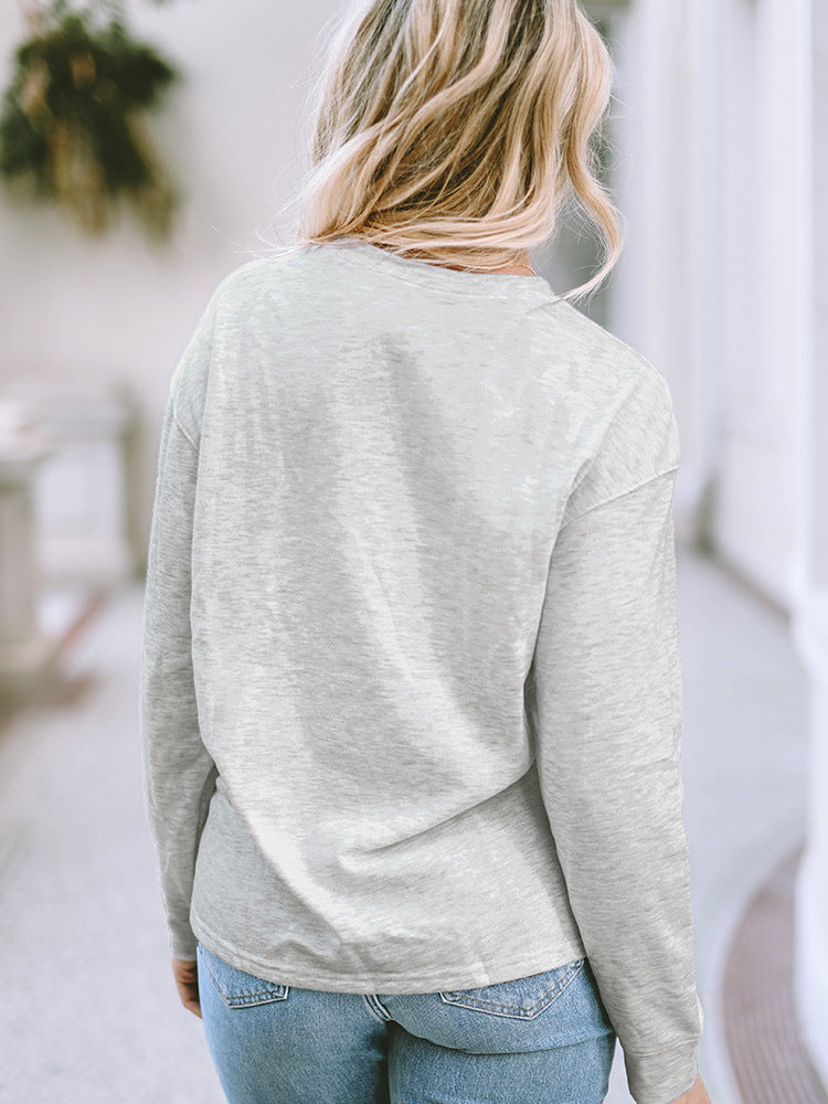Alsidig løs pullover-trøje til kvinder