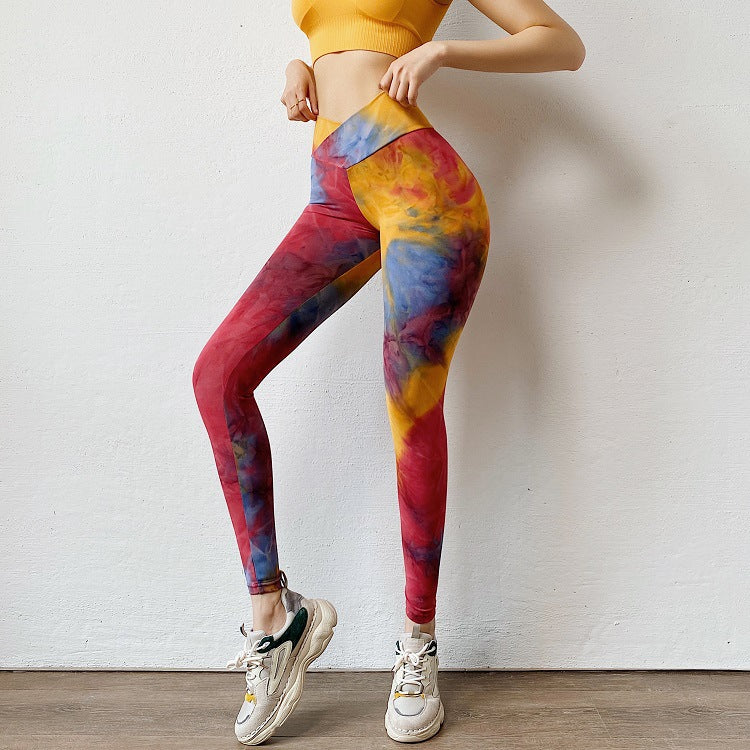 Tie-dye hip pants