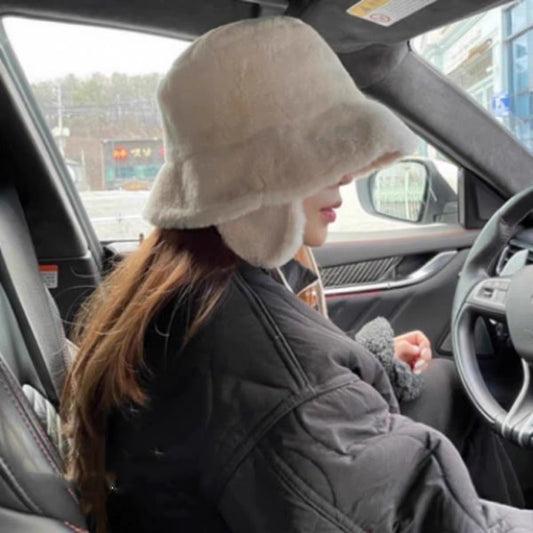Ladies New Ear Protection Bucket Hat