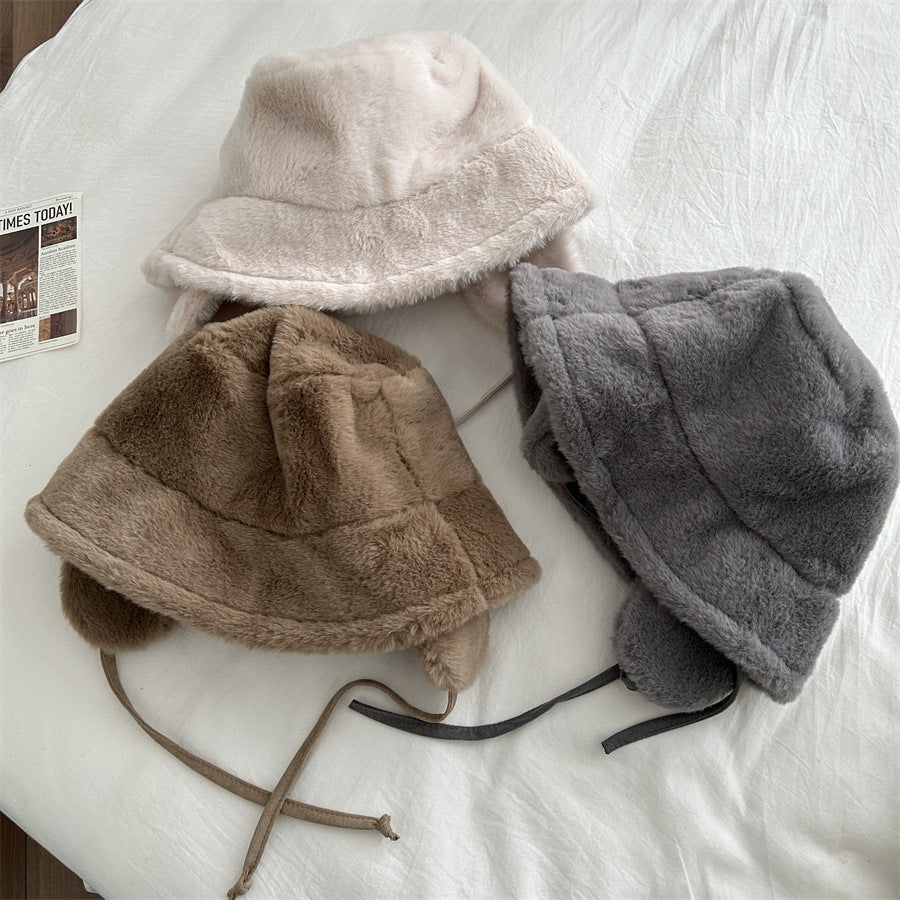 Ladies New Ear Protection Bucket Hat