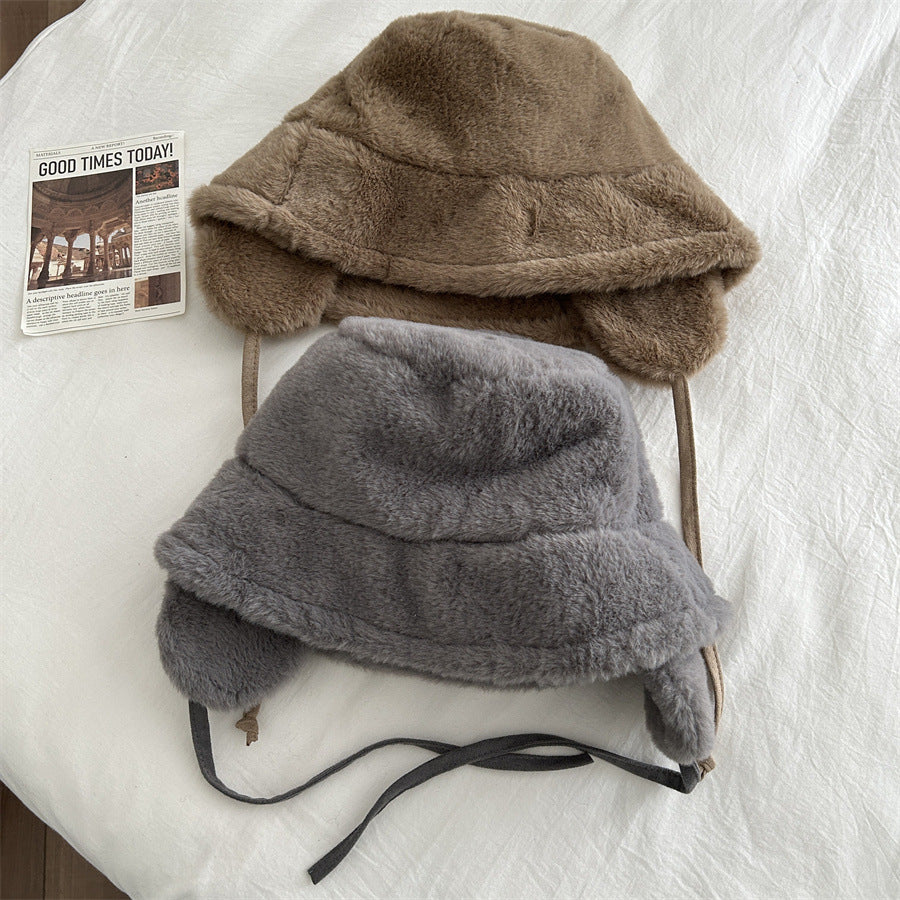 Ladies New Ear Protection Bucket Hat
