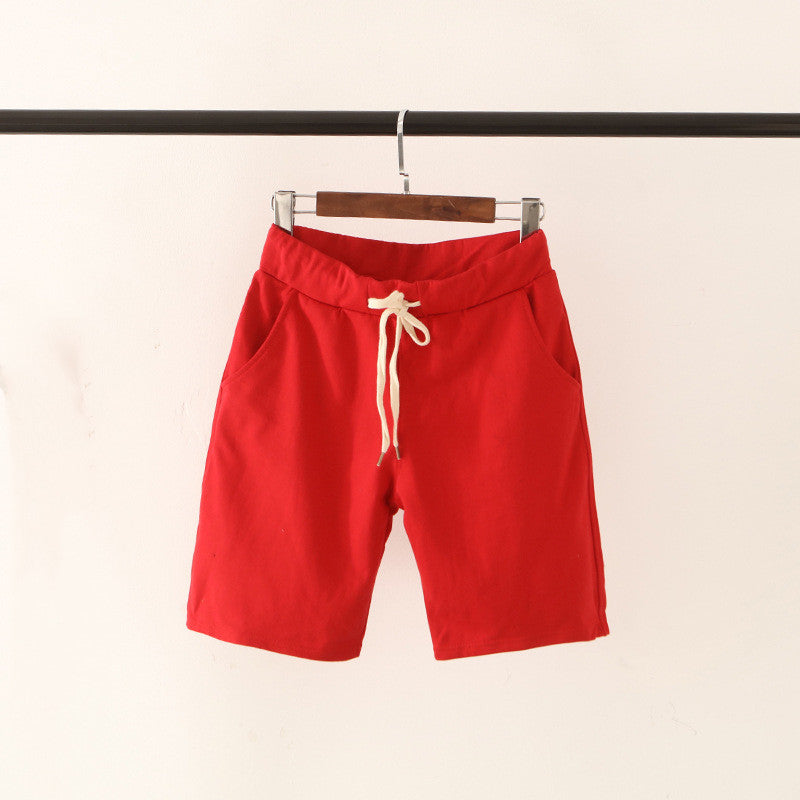 Mid-rise solid color track pants