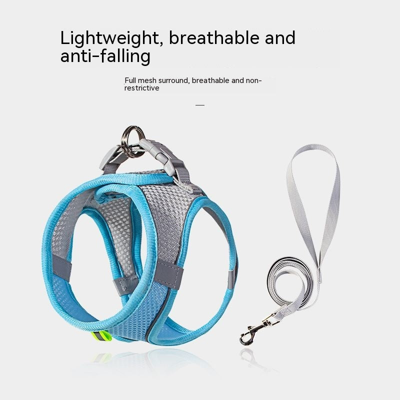 Hand Holding Rope Pet Dog Breast Strap Summer Breathable
