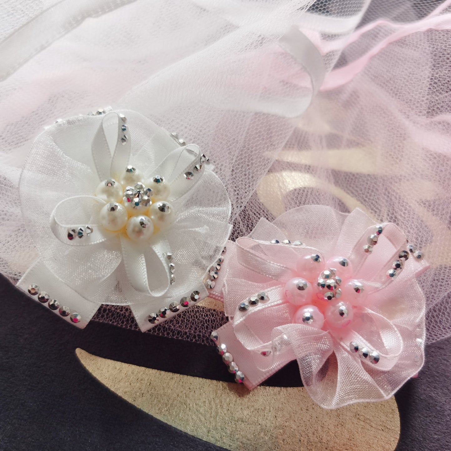 Pahnli Favorite Pet Dog Supplies Accessory Headdress Jewelry Hairpin Bow Lace