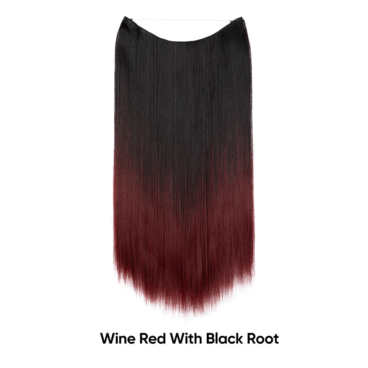 Women's One-piece Adjustable Invisible Straight Multi-color Gradient Hair Extension Fishline