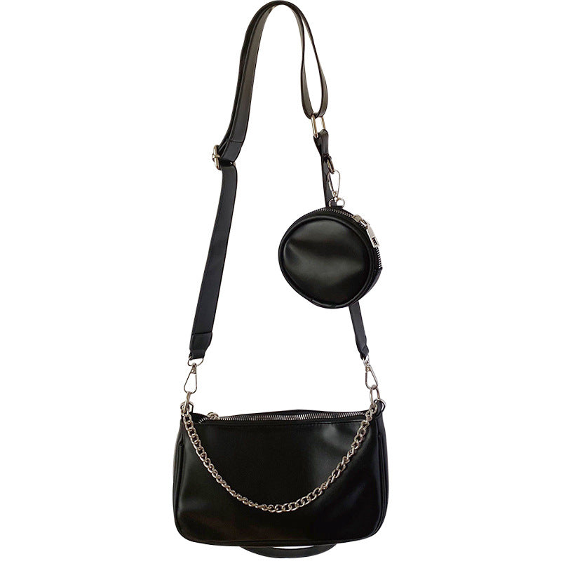 spring and autumn three in one satchel straddle bag single shoulder bag retro playful cool girl style