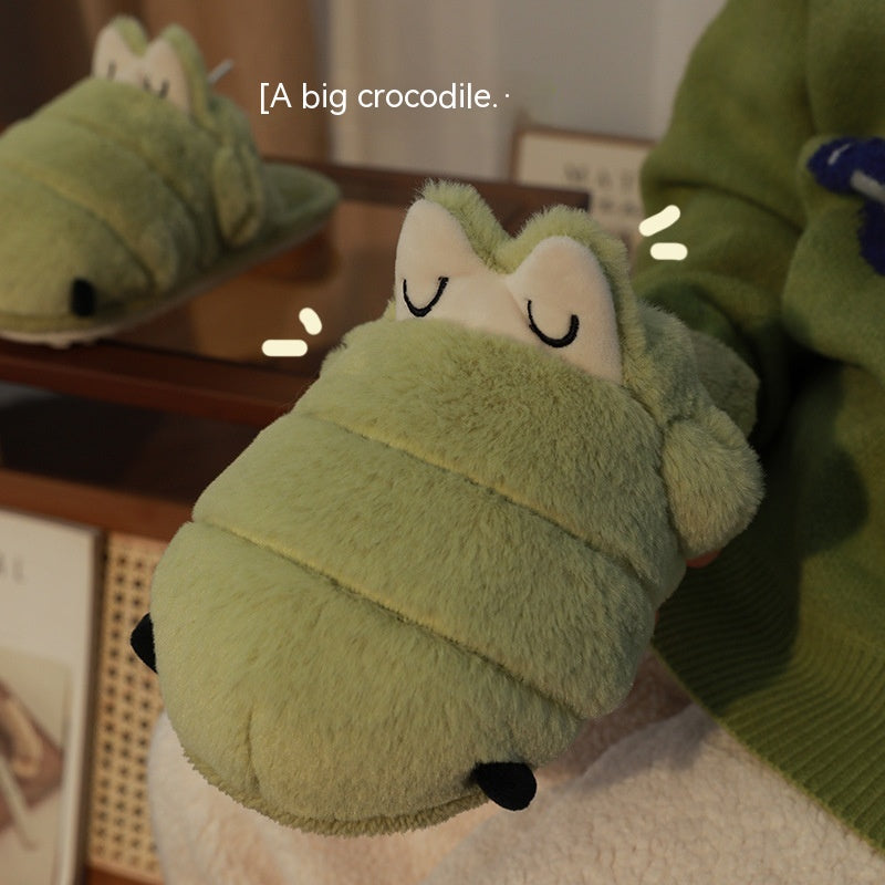 Female Winter Cute Cartoon Interior Home Couple Warm Plush Comfortable Student Fluffy Slippers