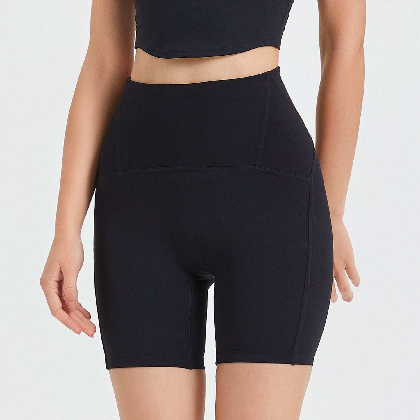 Women's Fashion Casual Shaping High Waist Peach Hip Lifting Short-length Pants
