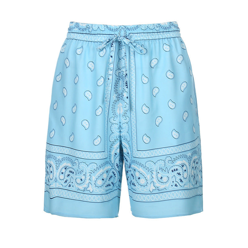 Fashion Trendy Women's Pants Printed Hip-Hop Loose Lace-Up Shorts Women Summer