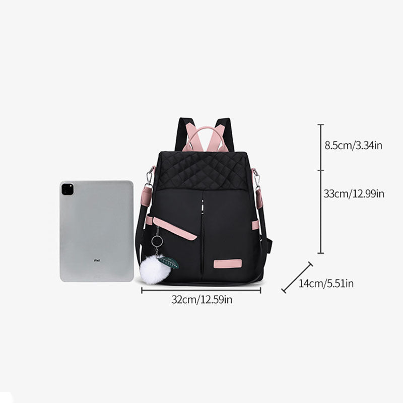 Fashion Casual Oxford Cloth Shoulder Bag Women's Contrast Color Large Capacity Waterproof Backpack