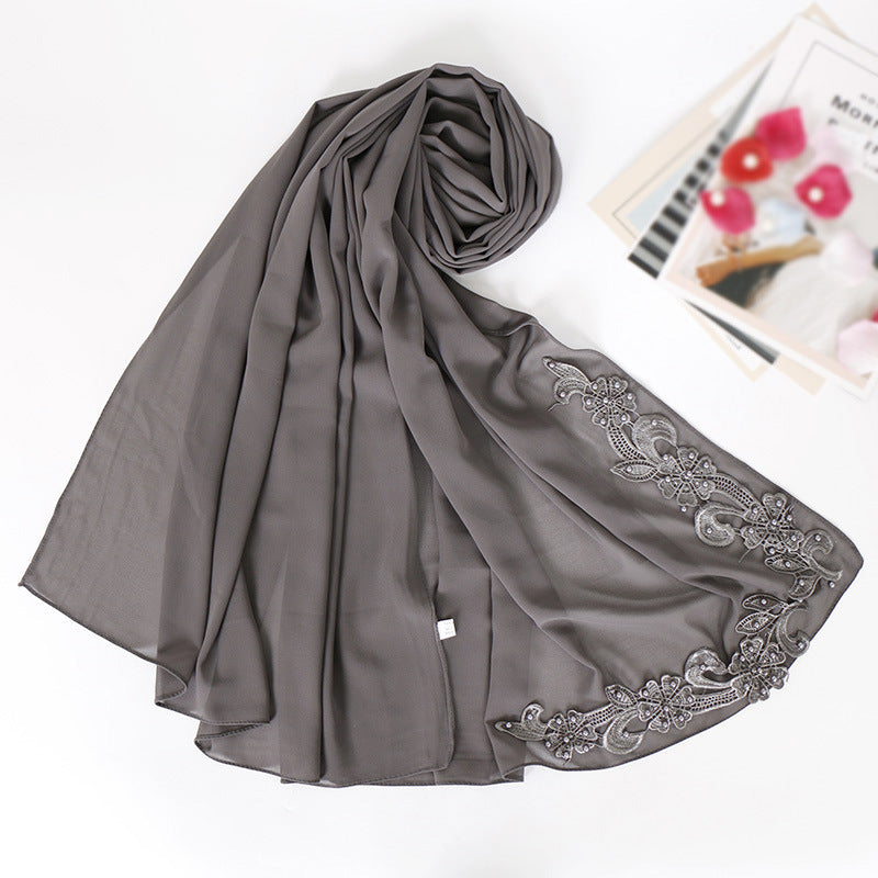 Pearl chiffon studded pearl headband