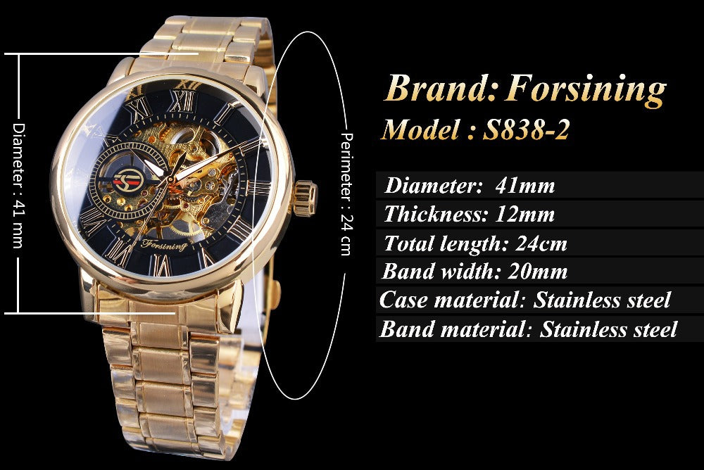 Factory Direct Hollow Man Manual Mechanical Watch Male Manual Mechanical Table's Strip