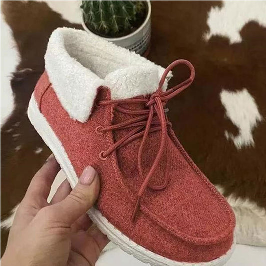 Round Toe Grey Even Size Everyday Solid Colour Spot Cotton Shoes