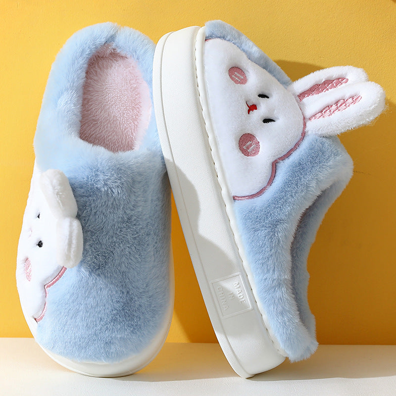 Silent Anti-slip Home Cartoon Cute Home Thermal Cotton Slippers Winter