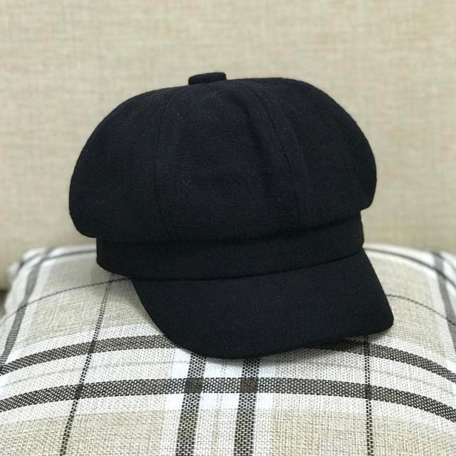 Women's Woolen Octagonal All-match British Hat