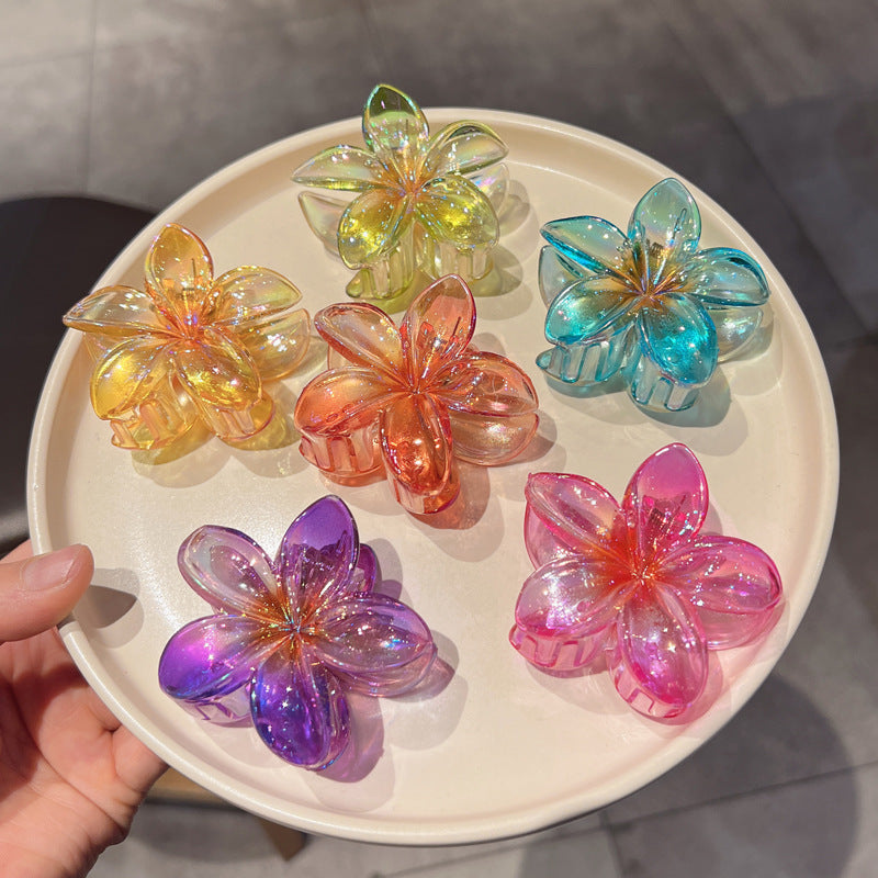 Plating Color Transparent Egg Bauhinia Barrettes Women's