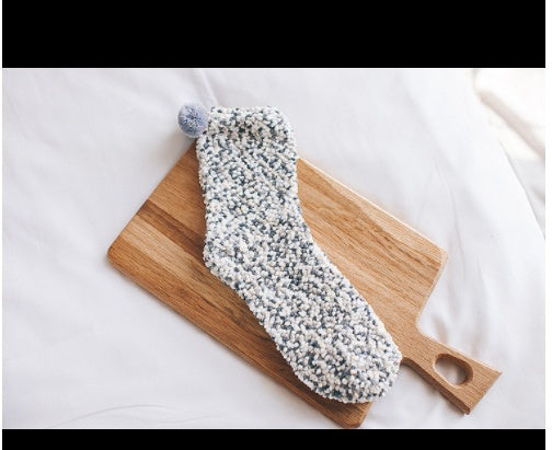 Cute Winter Hair Circle Christmas Socks