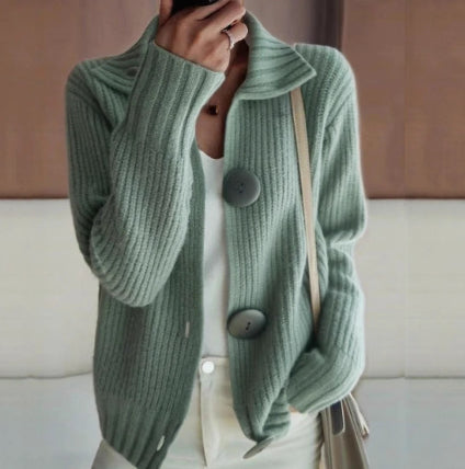 Retro Wool Cardigan Women's Short Long Sleeve Korean Style
