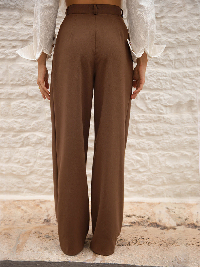 Women's Casual All-matching High Waist Straight Pants