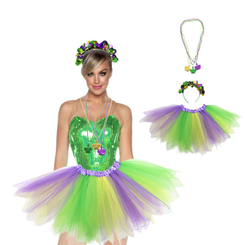 Carnival Party Makeup Costume Costume Mesh Skirt Suit
