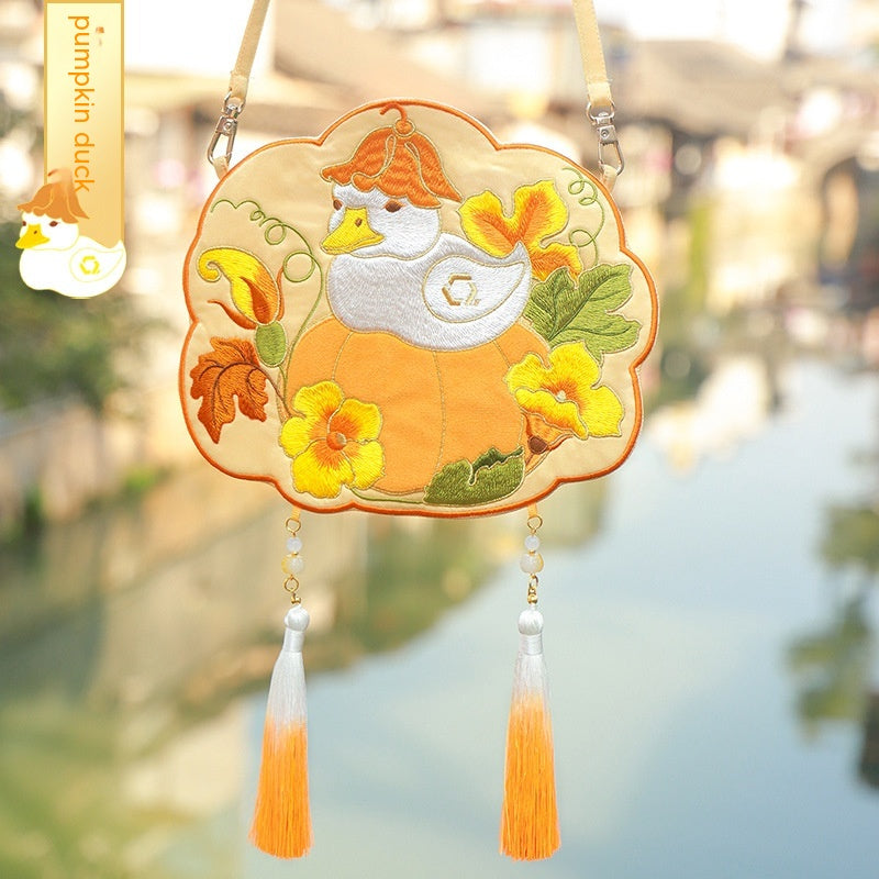 Han Chinese Clothing Bag Antique Style Crossbody Embroidered Crossbody Bag