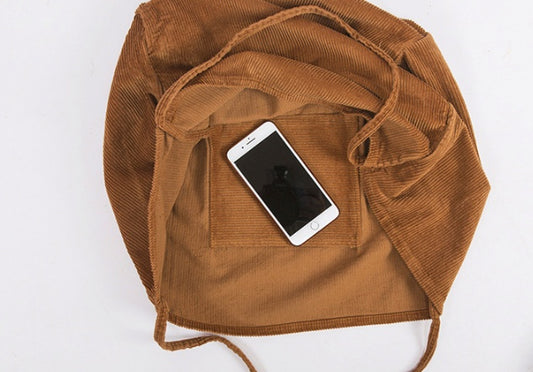 Vintage corduroy shoulder bag