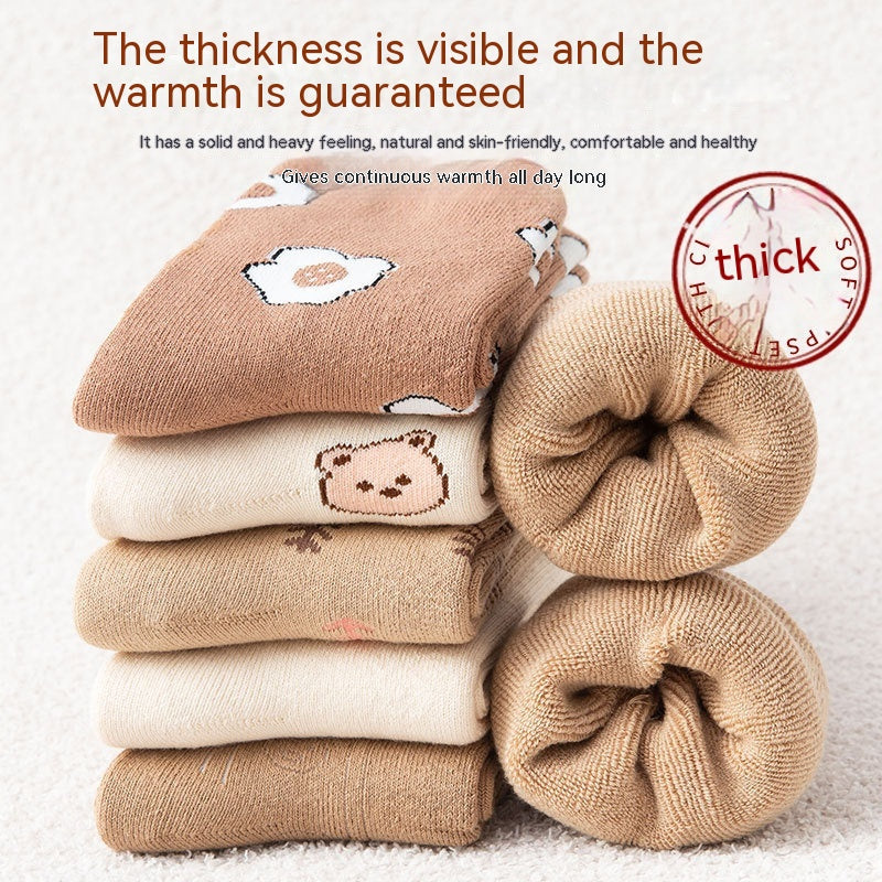 Women's Mid Tube Winter Stockings Spring And Autumn Fleece Terry Sock