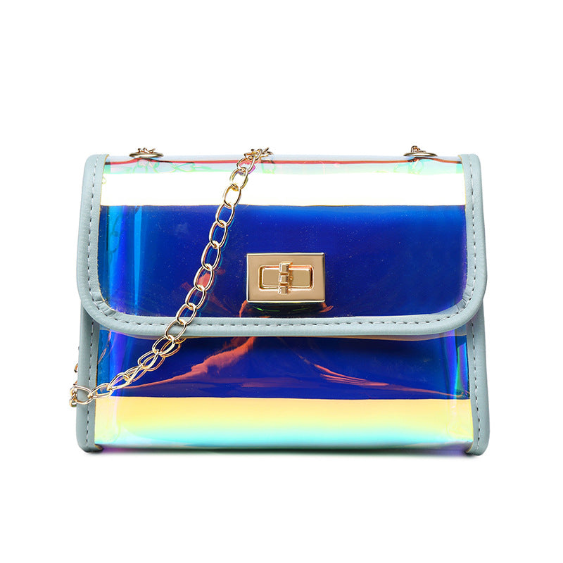 Women's laser square shoulder bag