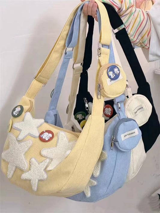 Corduroy Bag Women's Simple All-match Casual Retro