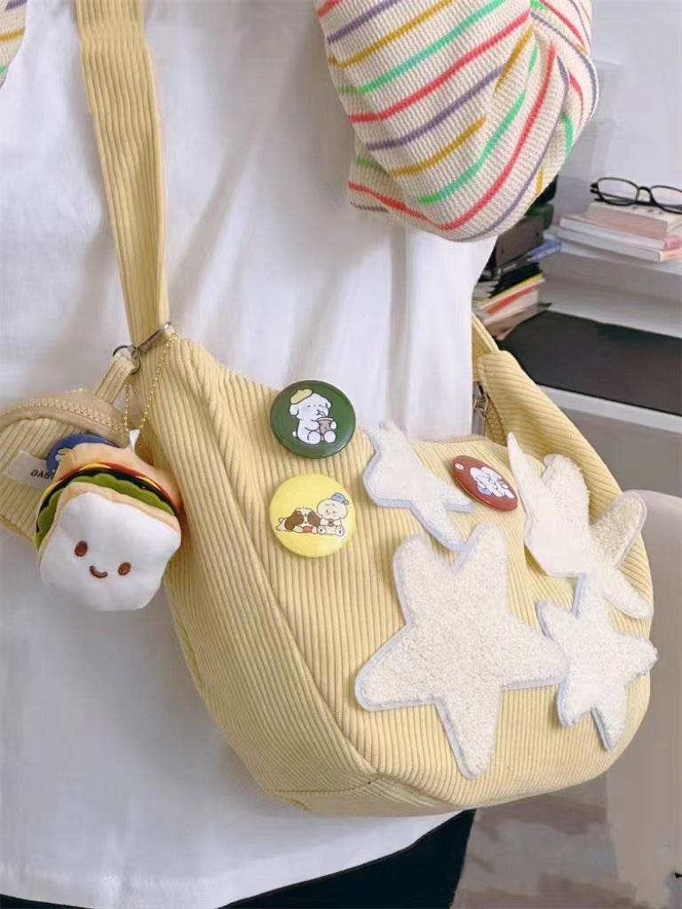Corduroy Bag Women's Simple All-match Casual Retro