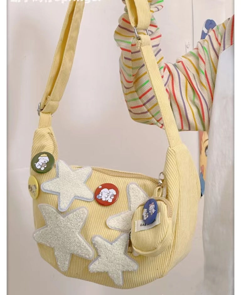 Corduroy Bag Women's Simple All-match Casual Retro
