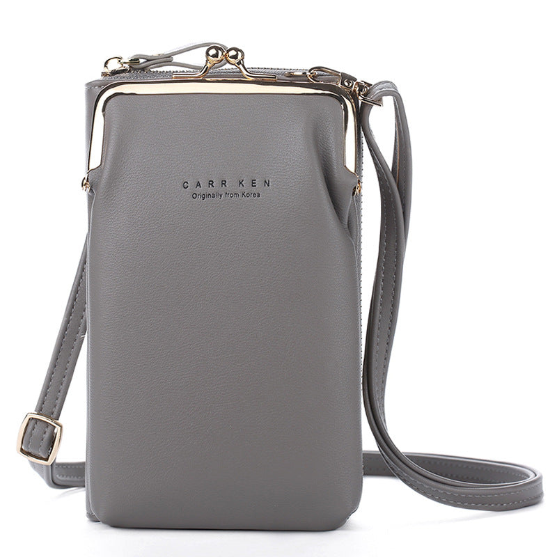 Monochrome soft surface zipper phone case