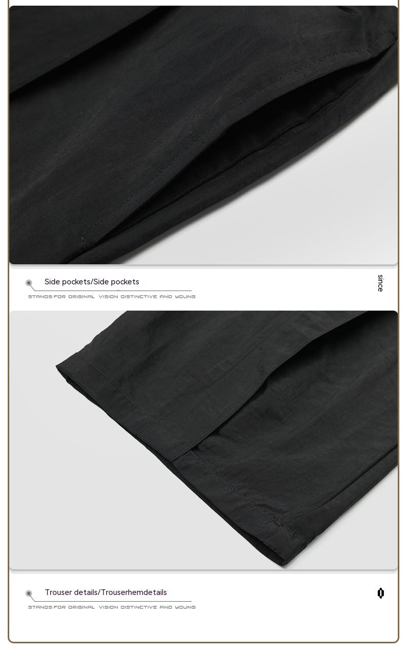 Stitching Embroidery Craft Retro Casual Sports Pants