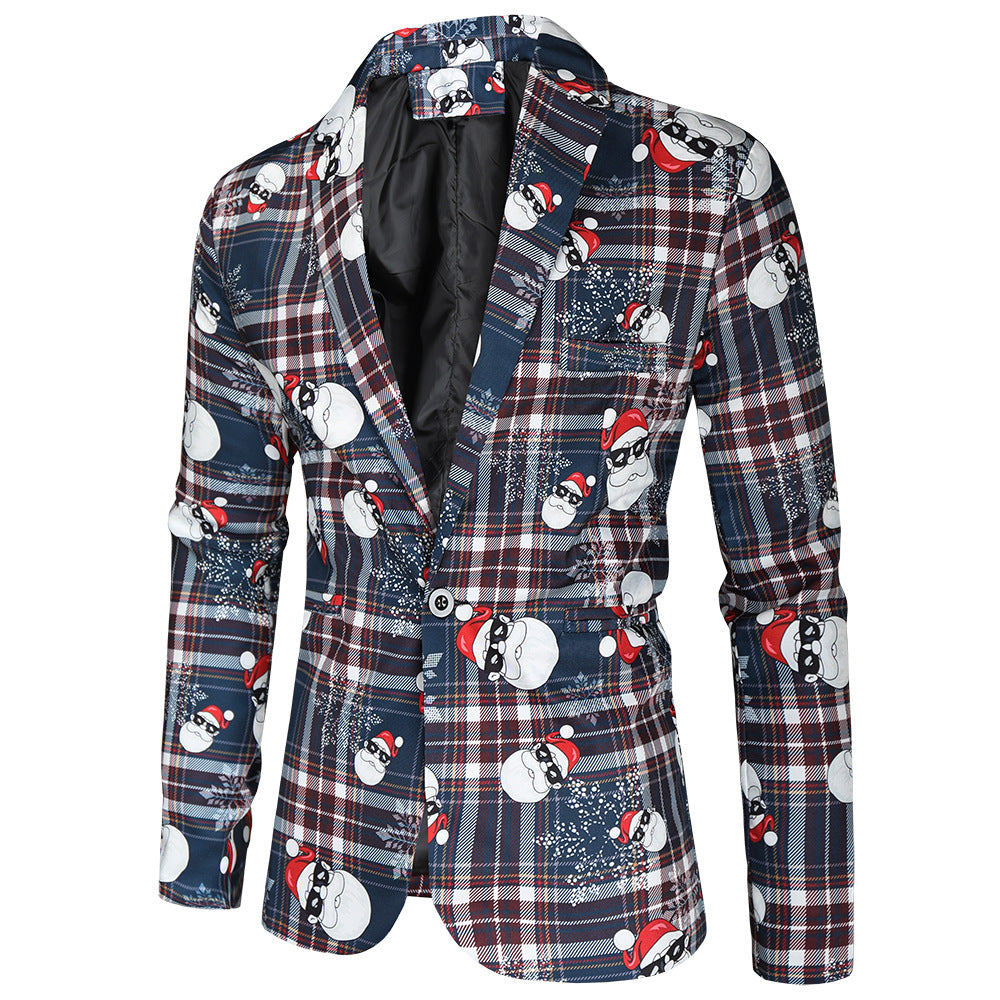 Men's Fashion Casual 3D Fun Printing Blazer