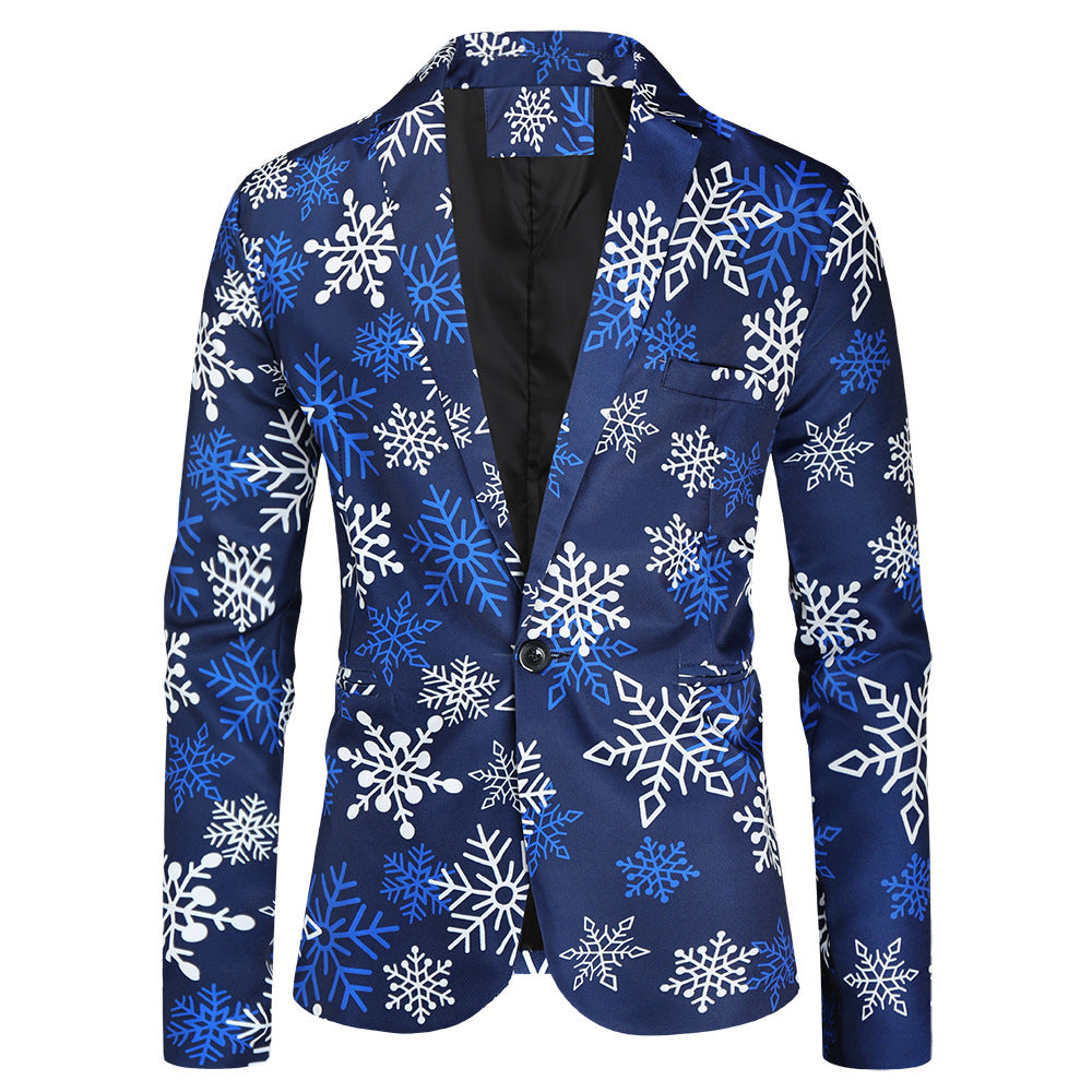 Men's Fashion Casual 3D Fun Printing Blazer