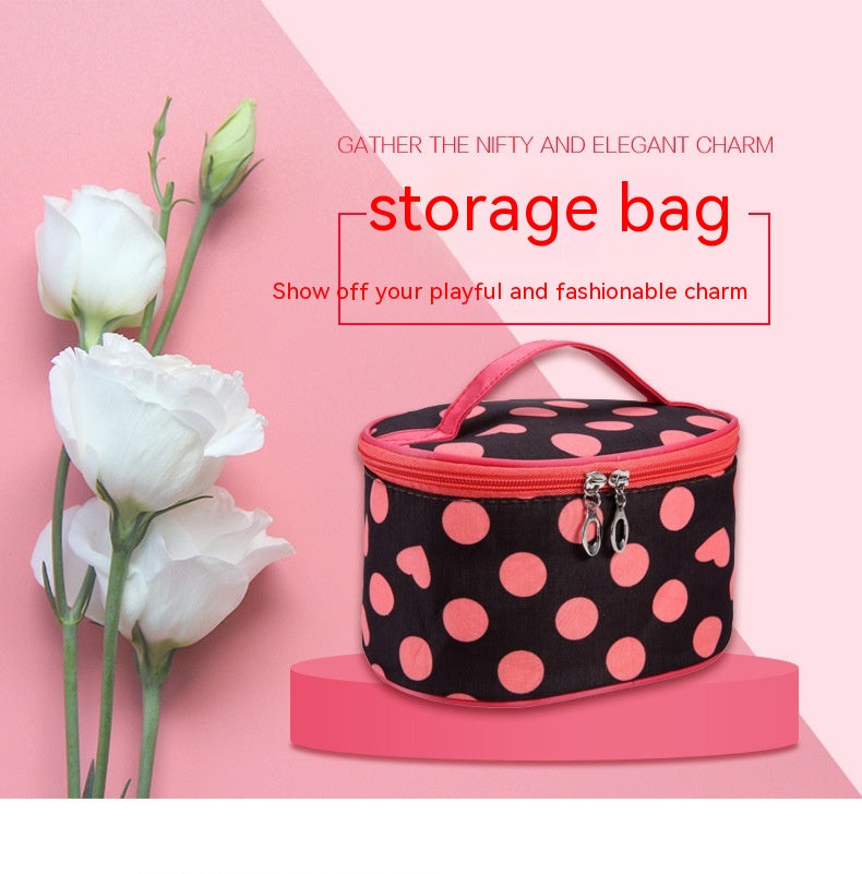 European And American Polka Dot Simple Cosmetic Bag