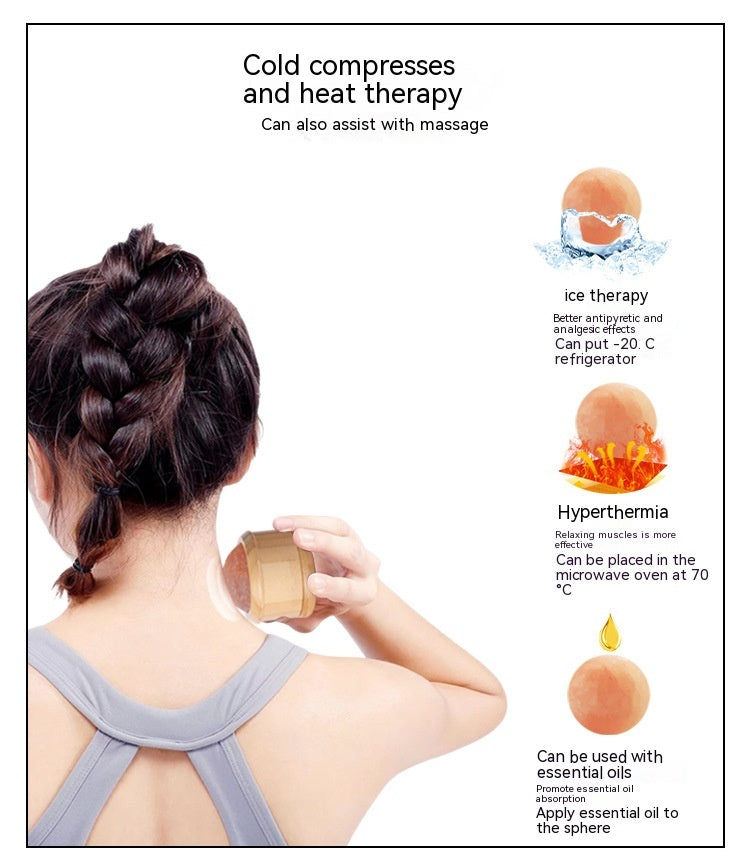 Bamboo Himalayan Salt Ball Massage Roller