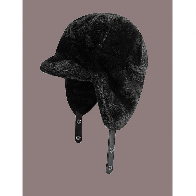 Warm Hat All-match Mink-like Flight Helmet