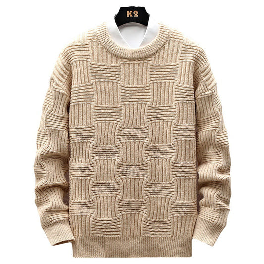 Solid Color Long Sleeve Bottoming Shirt Casual Bottoming Men's Knitwear